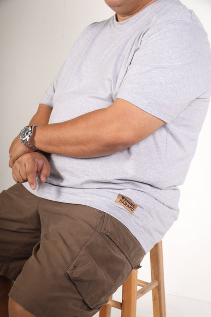 Classic Crew Neck Shirt for Plus-Size Men | 100% Premium Cotton - Tahing Barako