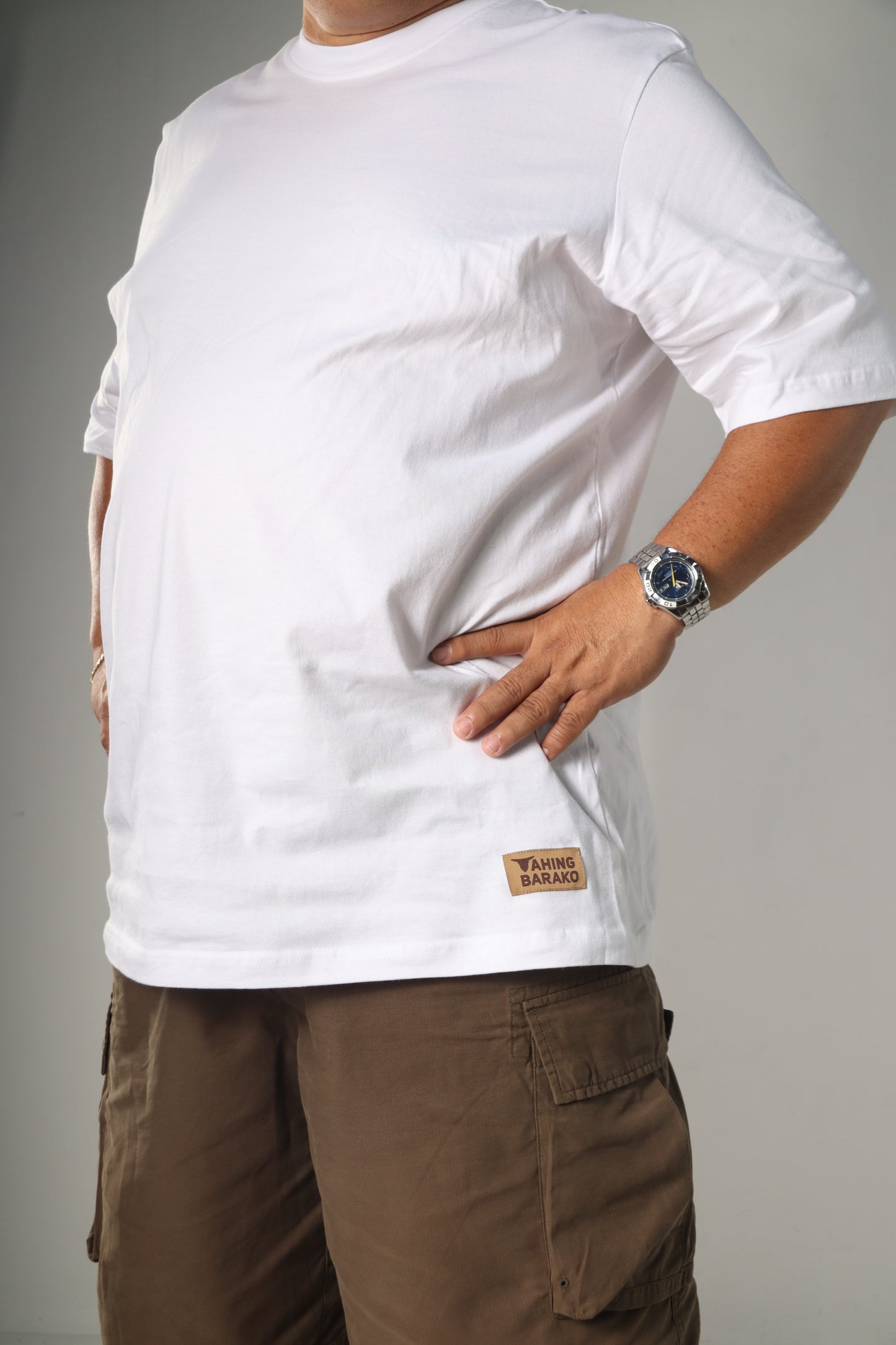 Classic Crew Neck Shirt for Plus-Size Men | 100% Premium Cotton - Tahing Barako