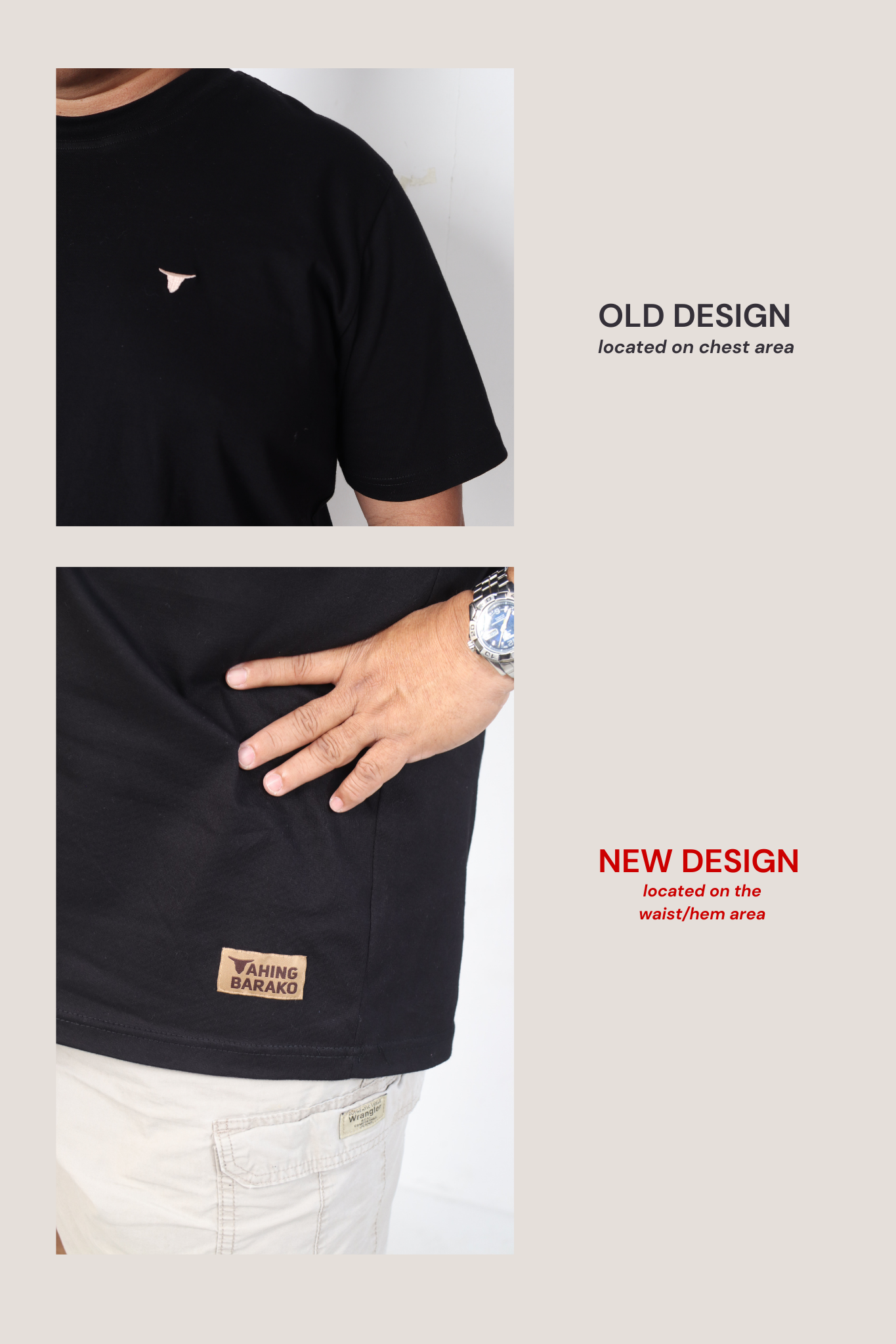 Classic Crew Neck Shirt for Plus-Size Men | 100% Premium Cotton - Tahing Barako